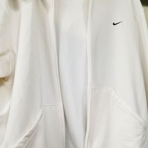 Women's large blue and white Nike Dri-fit full zip hoodie